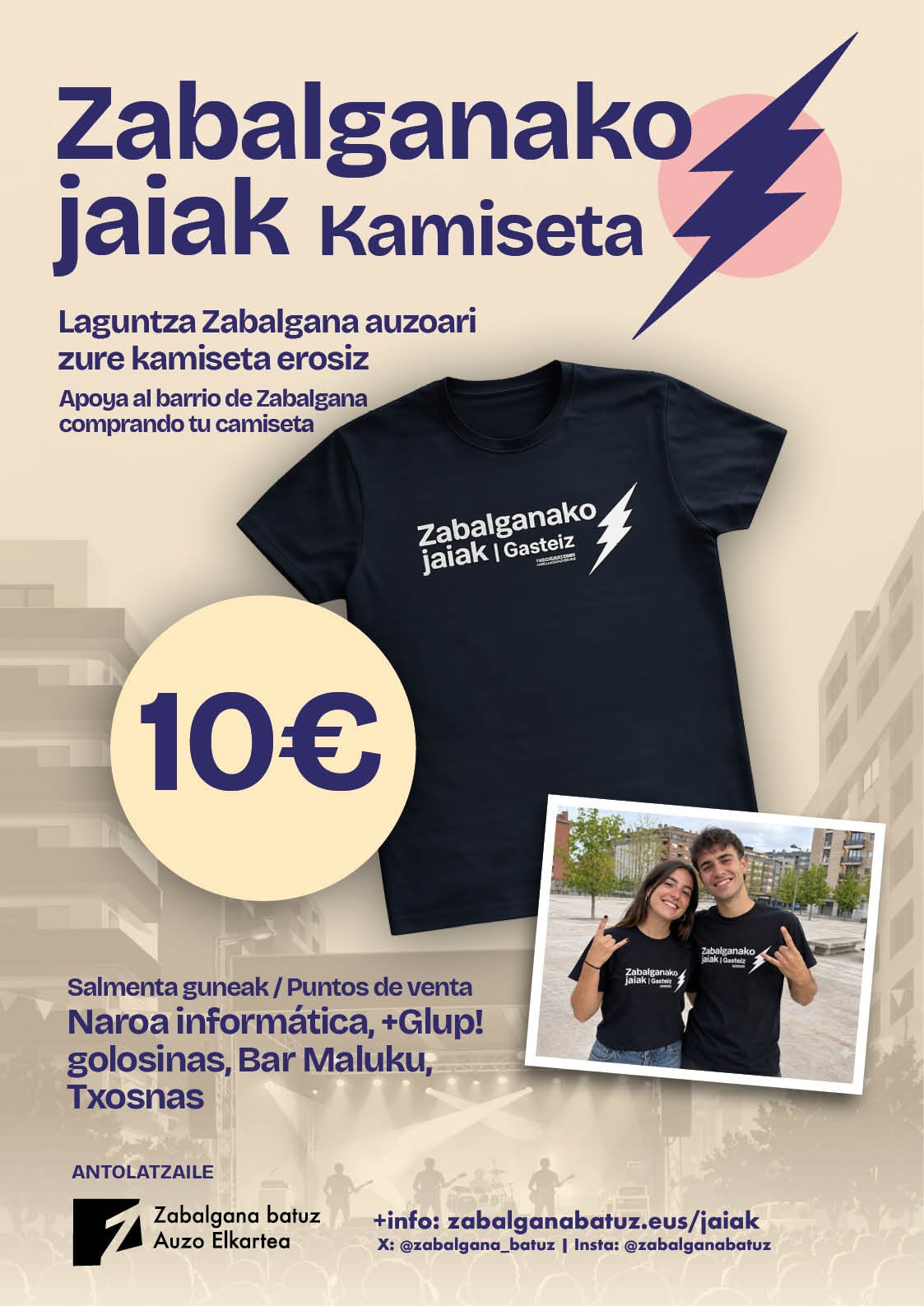 Cartel de la Kamiseta de Zabalganako Jaiak 2026